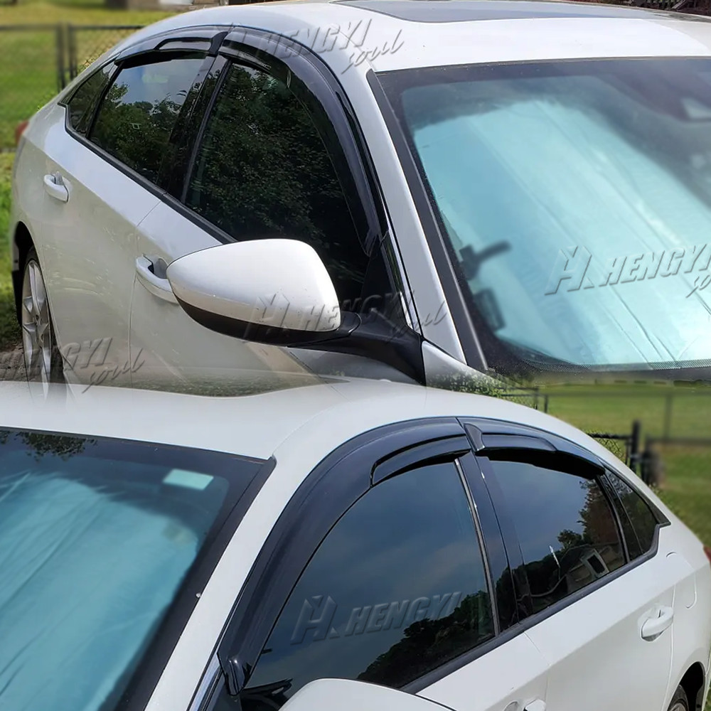 For Honda Accord 2018-2022 Window Deflectors Visors Rain Guards JDM Mugen Style