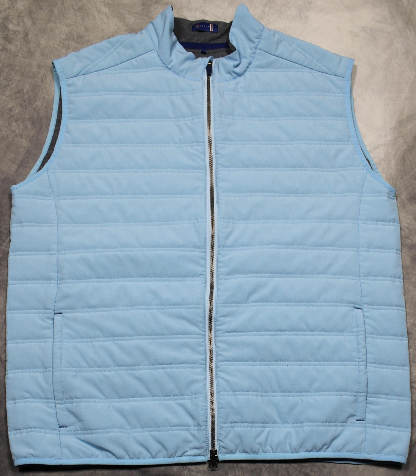 Stitch Vest Mens 2XL Blue Quilted Thermore Insulated Full Zip Pockets Golf
Opens in a new window or