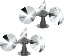 2 PCS Bird Scare Reflective Device, Bird Reflector with Plastic Base for Outside