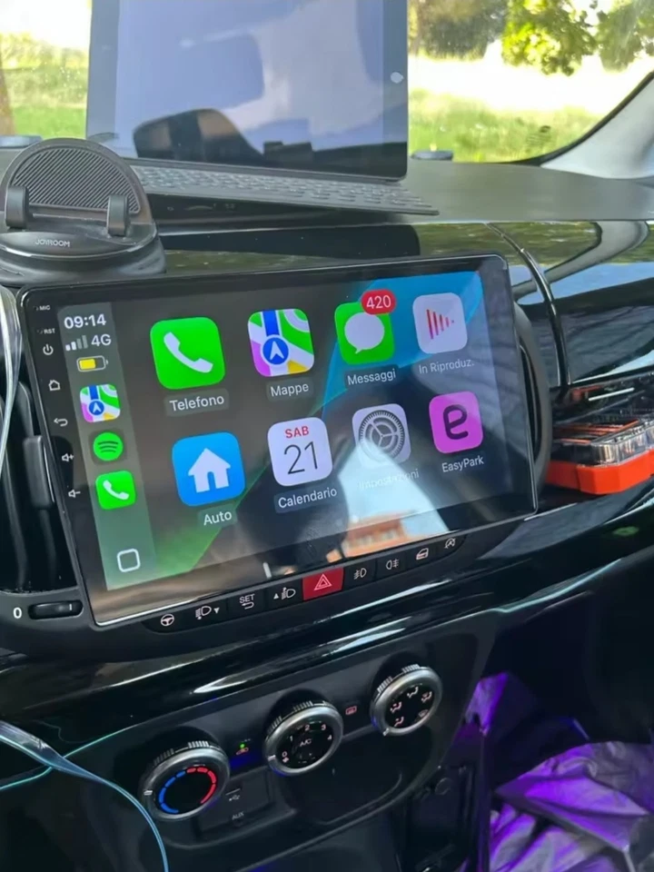Autoradio Android 9" Fiat 500L 2012-2017 GPS Navi CarPlay Android Auto WiFi BT - Immagine 2 di 4