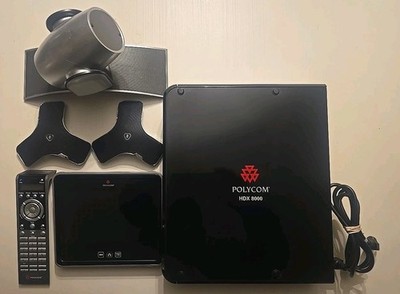 Polycom HDX8000 Video Conferencing System Eagle Eye Touch Control Remote & More