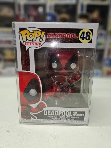 Funko Pop! Rides: Marvel - Deadpool on Scooter #48 with Pop Protector Near Mint