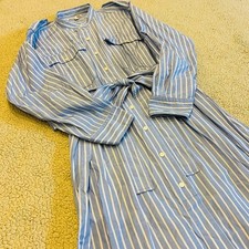 UNIQLO JW Anderson Long Sleeve Shirt Dress S Light Blue Stripe