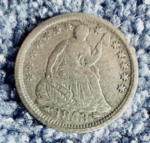 1853 Seated Liberty Half Dime with Arrows