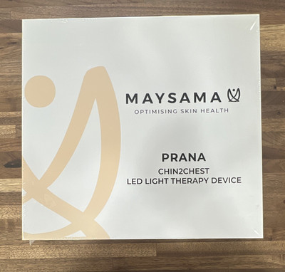 Maysama PRANA LED Light Therapy Device for Chin & Chest, White/Gold CHIN2CHEST