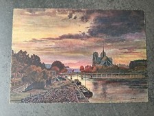 Grande Aquarelle Yvon Paris En Flanant
