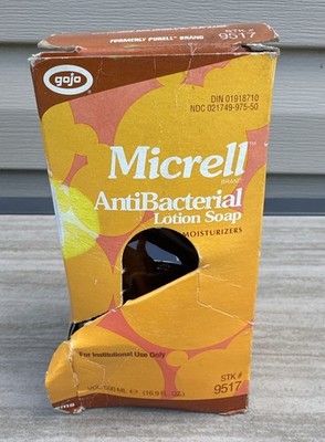 GOJO 9517 Micrell Antibacterial Lotion Soap 500ml PRO Refill Orange Vintage