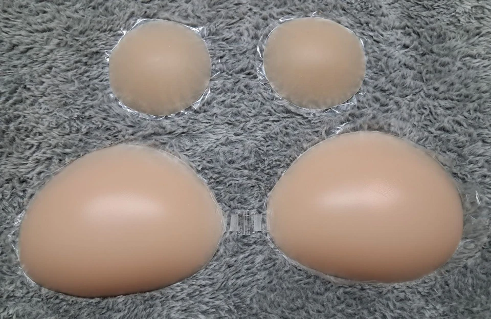 Sujetador adhesivo sin costuras AmFlower Nude D Cup push up cubiertas adhesivas para pezones reutilizables Foto 2 de 4