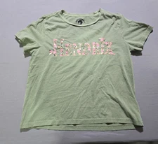 Lucky Brand Women's Embroidered Hendrix Floral Shirt Green large music concert