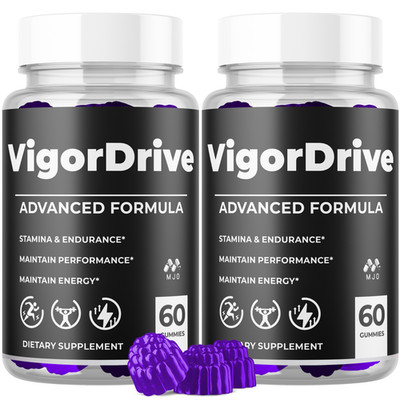 (2 Pack) Vigordrive Gummys Male Health Support Formula Vigor Drive 120 Gummies