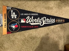 2025 World Series Los Angeles Dodgers Toronto Blue Jays Dueling Premium Pennant