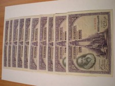 SPAIN LOT-BUNDLE 10x 100 PTAS 1928. VERY FINE. CERVANTES. 8GX 04DES