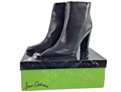 Sam Edelman - Raelle Leather Ankle Boots Black Women display picture 2