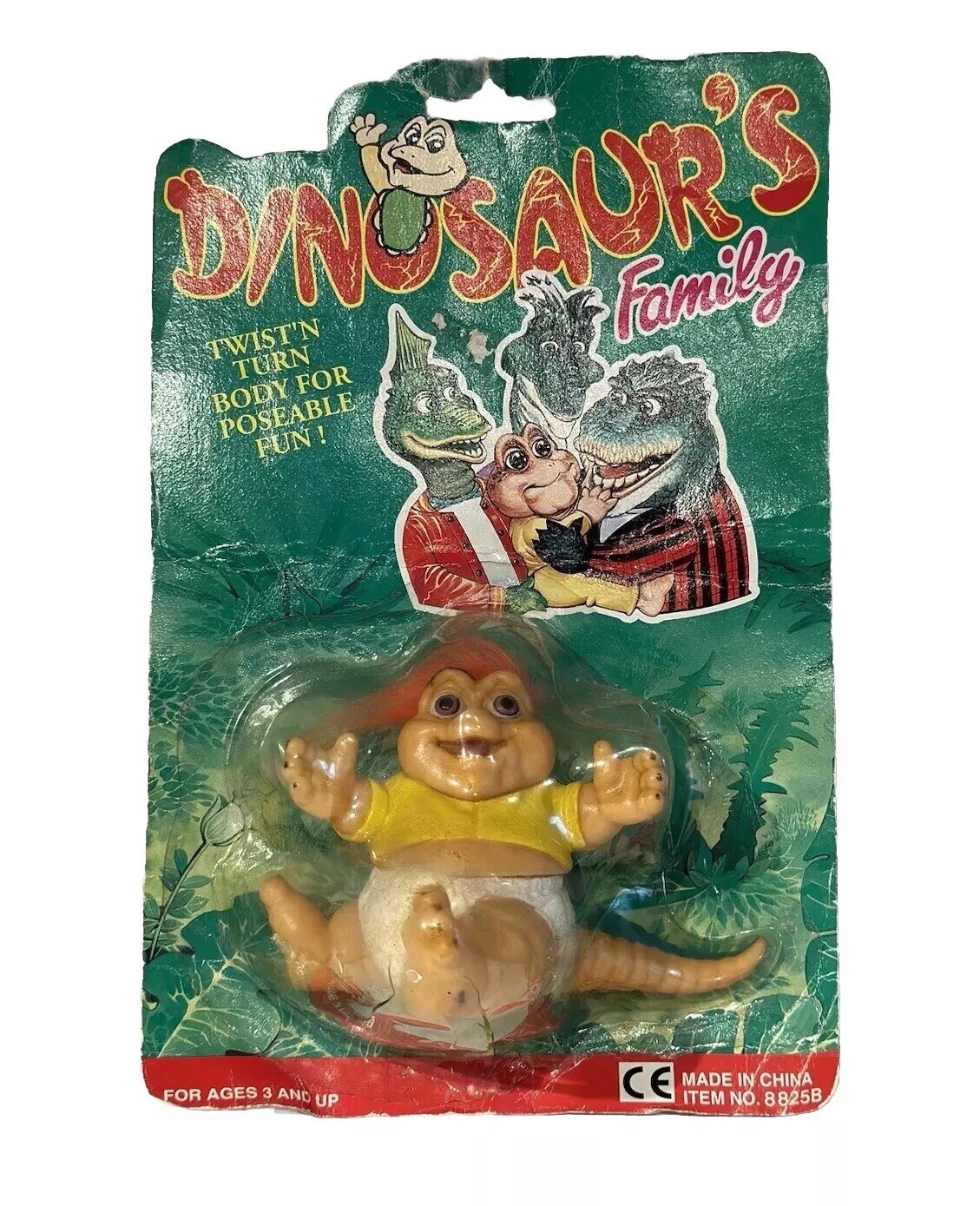RARO Baby Sinclair con Pelo Dinosaurios Años 90 Figura de Acción Muñeca Coleccionable