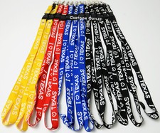 12 Texas Lanyard Keychain ID Holder Neck Strap Favors Lot Gifts I Love Texas