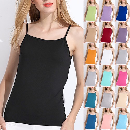 Blusa Camisa Top Camiseta Ajuste Cuello Alto Ajustada Sin Mangas Sólida Damas Blusa - Imagen 1 de 50