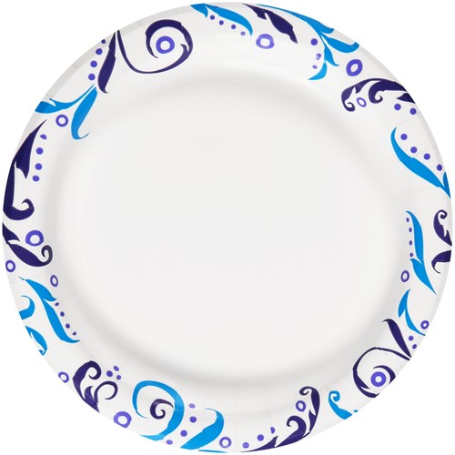 Everyday Disposable Paper Plates 8.5" 100 Count Strong and Durable Round Plates