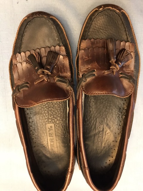 sperry black loafers