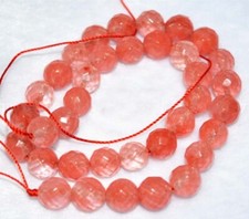 Natural 8mm Faceted Watermelon Tourmaline Round Gemstone Loose Beads 15" AAA