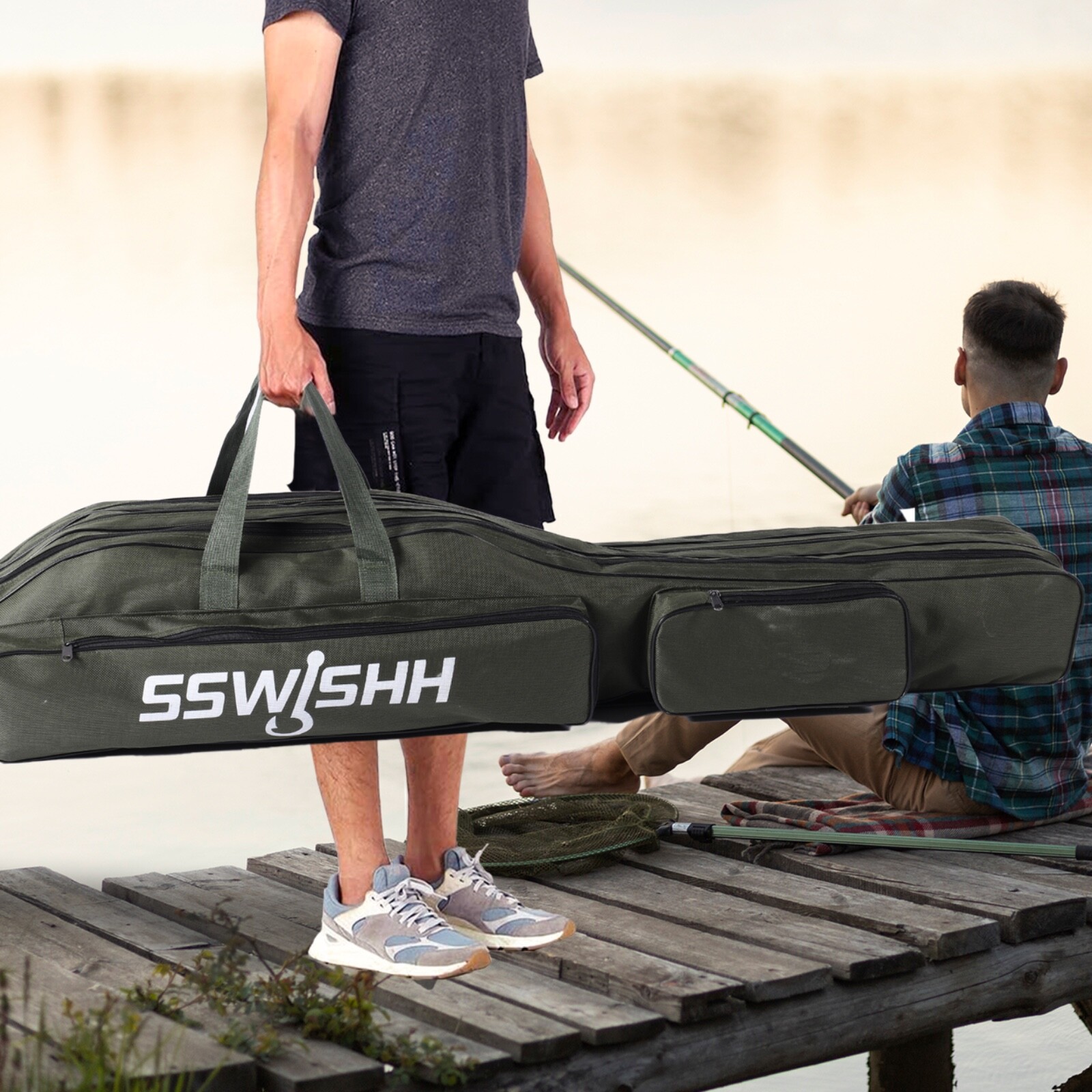 Fishing Rod Case - 3 Layers Fishing Pole Bag Portable Carry Storage Case 130cm