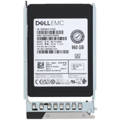 96KT6 096KT6 Dell EMC 960GB 6Gbps SATA MU TLC 2.5'SolidState Drive 14/15/16G kit