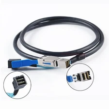 External Mini SAS SFF-8644 to Internal Mini SAS SFF-8643 HD SAS Cable 12Gb/s 1M