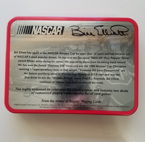 Bill Elliot NASCAR Driver collector Playing Cards chase awesome from dawsonville - Picture 4 of 4