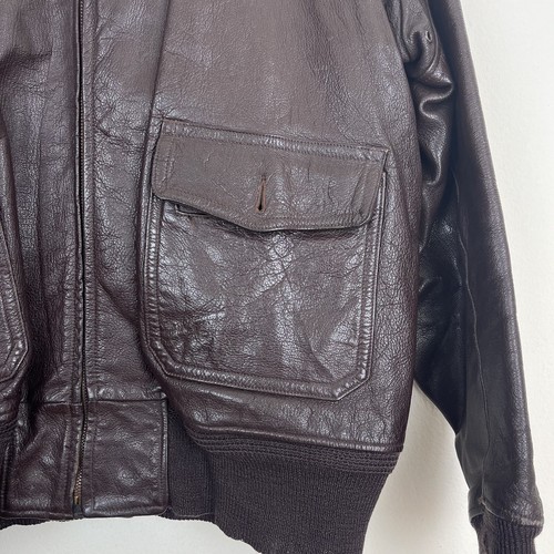 Vintage G-1 Leather Jacket Flight Painted Studded Custom Buaer US Navy 55J14 - Picture 5 of 18