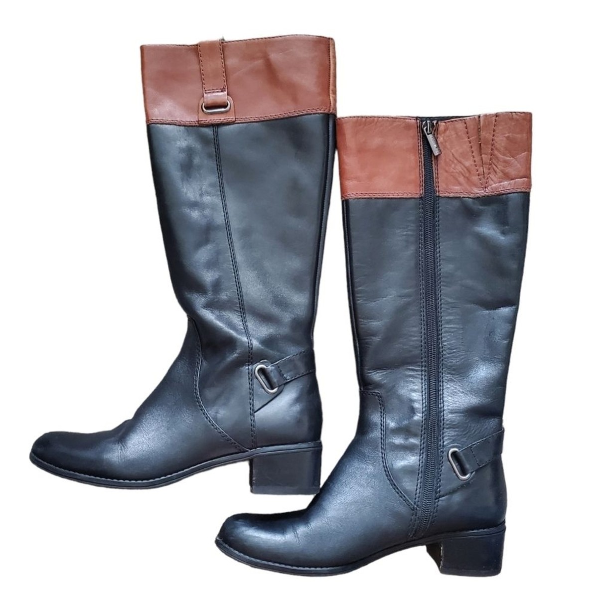 BANDOLINO Cazadora Black Brown Leather Riding Boots