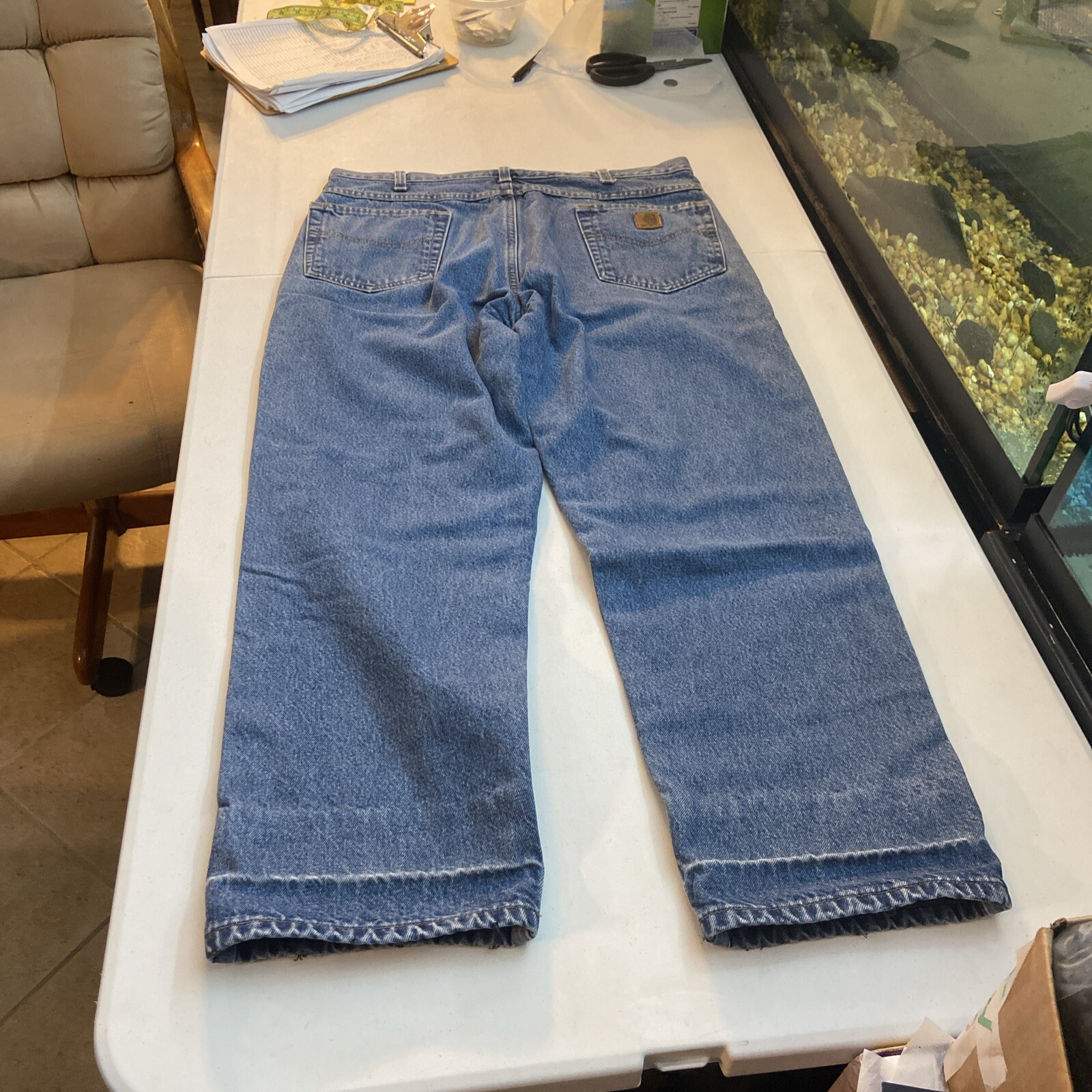 Carhartt Lined Jeans 36x29 Mens Blue thumbnail 4