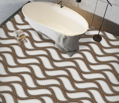 3D White Wave PKE2893 Floor WallPaper Murals Wallpaper Mural Print Bea