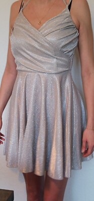 Kleid Ballkleid Abendkleid in Silber Gr. 36 Hochzeit,Party von Duet A&M