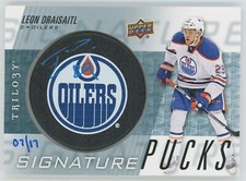 2016-17 Upper Deck Trilogy Signature Pucks Team Logo Leon Draisaitl 7/17