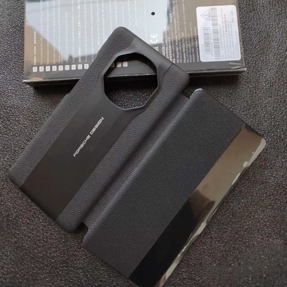 Custodia Flip Lusso Huawei Custodia Originale Huawei Mate 20 RS Porsche Design, In Vera Pelle, Cover Flip Con Protezione 360° Cover Pelle Huawei Mate 20 RS