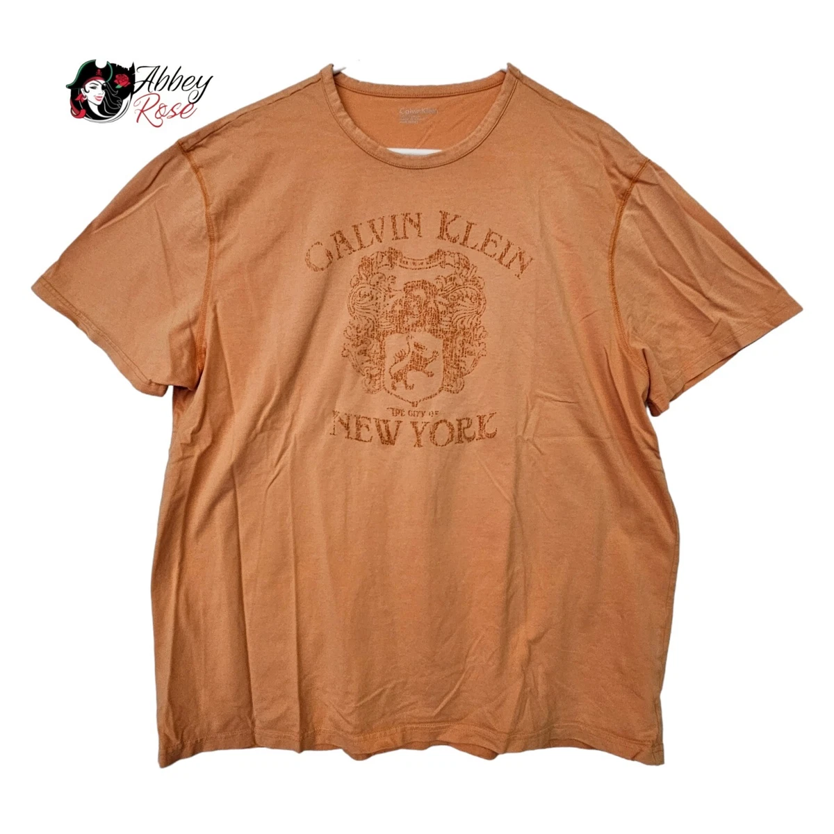 Calvin klein orange best sale shirt