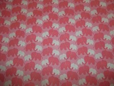 Handmade Cotton fitted crib sheet /Pink,melon,white Elephants/REDUCED 