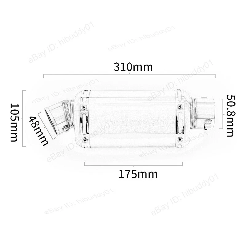 Silenciador silenciador deslizante pontas de escape com DB Killr para Suzuki SFV650 2009-2016 - Imagem 4 de 4