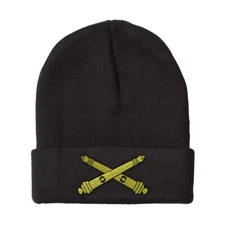 Beanies for Men Field Artillery Officer Embroidery Winter Hats Women Skull Cap