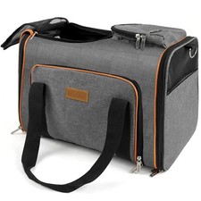 Expandable pet carrier, soft-inside, washable cat carrier dog carrier