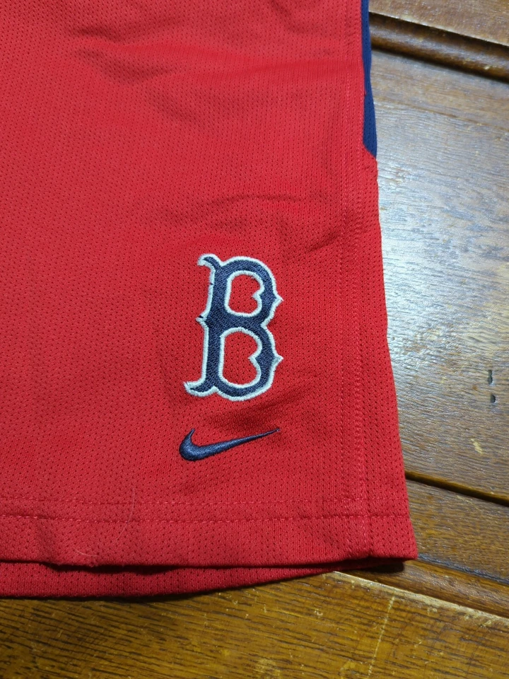  Bermuda atlética masculina juvenil infantil Nike Boston RED SOX B logotipo vermelha beisebol - Imagem 2 de 4