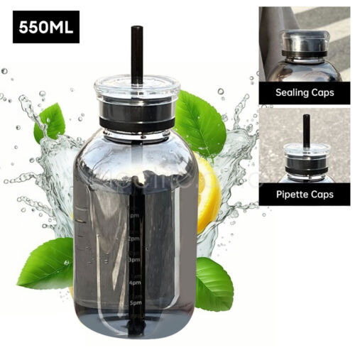 550ml Large Capacity Glass Water Bottle with Water Drink Transparent Milk Juice - Picture 1 of 21