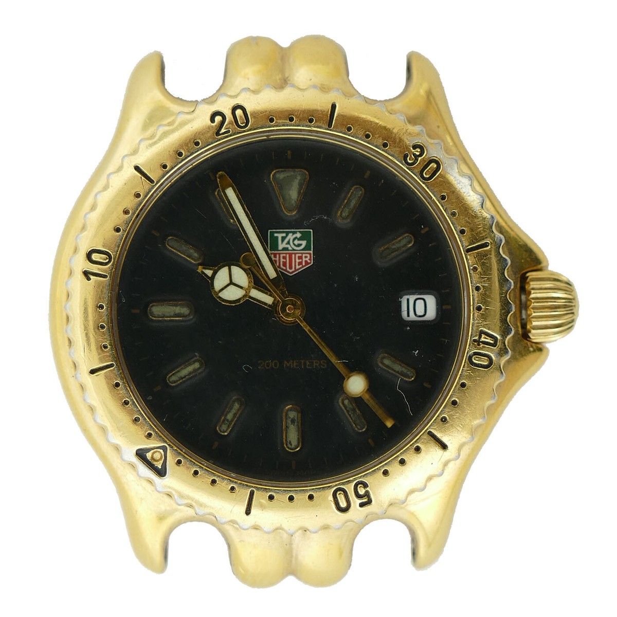 TAG HEUER SEL LINK PROF S94.313M BLACK DIAL GOLD PLATED 34MM