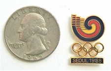SEOUL 1988  SUMMER OLYMPIC CLOISONNE LOGO PIN