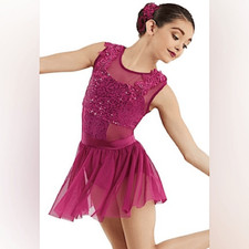 WEISSMAN Dance Costume hot pink Can't Help Falling In Love 11387 XLA-adult xl