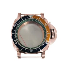 42MM Stainless Steel Watch Case Bezel Green Inner Shadow for NH35/36 Movement