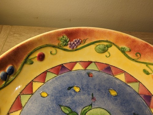 Sango Sangria (3075) Serving Bowl 13" By Sue Zipkin Beautiful! - Picture 7 of 11