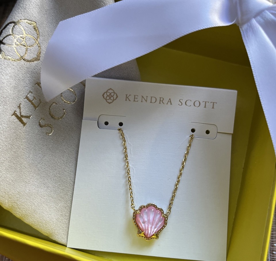 KENDRA SCOTT Blush Pink MotherofPearl Brynne Gold Shell Seashell