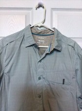 Columbia Omni Shade Short Sleeve Button Shirt Mens M Plaid Vented
