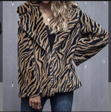 Tiger Print Jacket Womens Medium