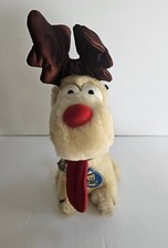 ODIE REINDEER PLUSH DOG CHRISTMAS GARFIELD DAKIN 12" Vintage 1983 With Tag